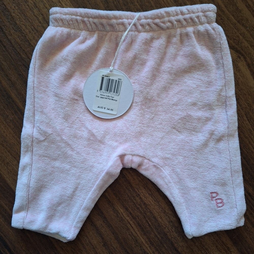 5/$20 NWT PureBaby Pink Velour Pants Newborn